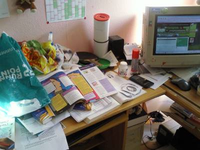 Das Chaos auf meinen Schreibtisch