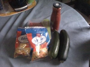 Zutaten gefüllte Zucchini