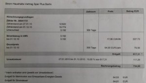 Abrechnung Strom