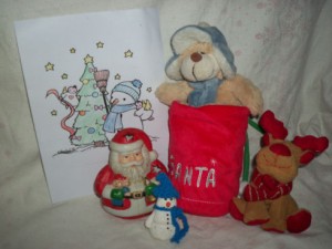 Teddy im Weihnachtssack